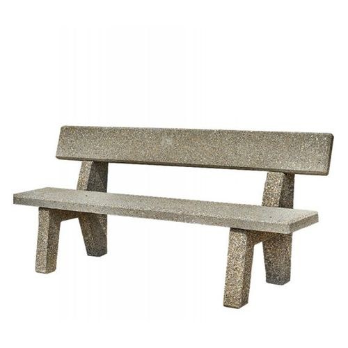 Bancă din beton cu spătar