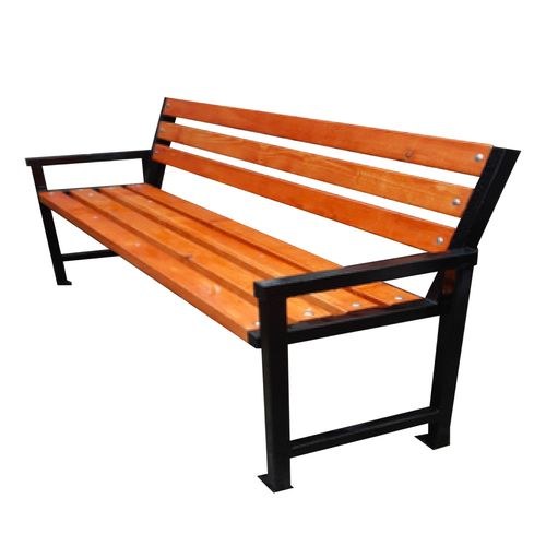 Bancă parc cu cadru metalic