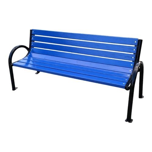 Bancă parc din lemn de brad, 45 x 200 x 95 cm, Albastru