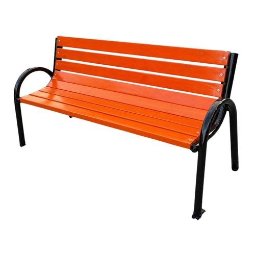 Bancă parc din lemn de brad, 45 x 200 x 95 cm, Portocaliu