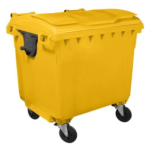 Container gunoi HDPE cu capac plat, 770 L