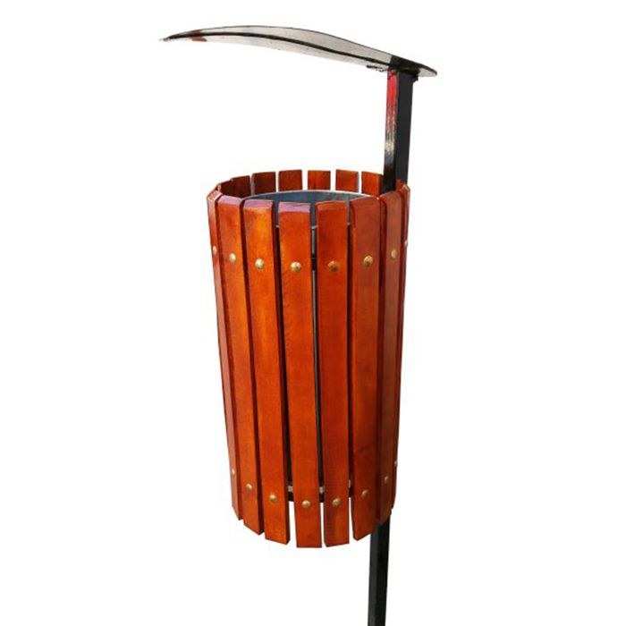 Coș de gunoi, 50 L 60 x 40 cm lemn natur