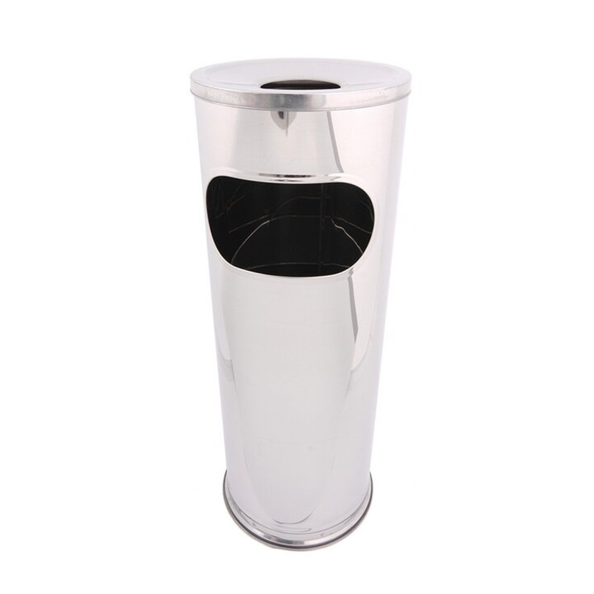 Cos de gunoi cu scrumiera inox, diametru 26 cm