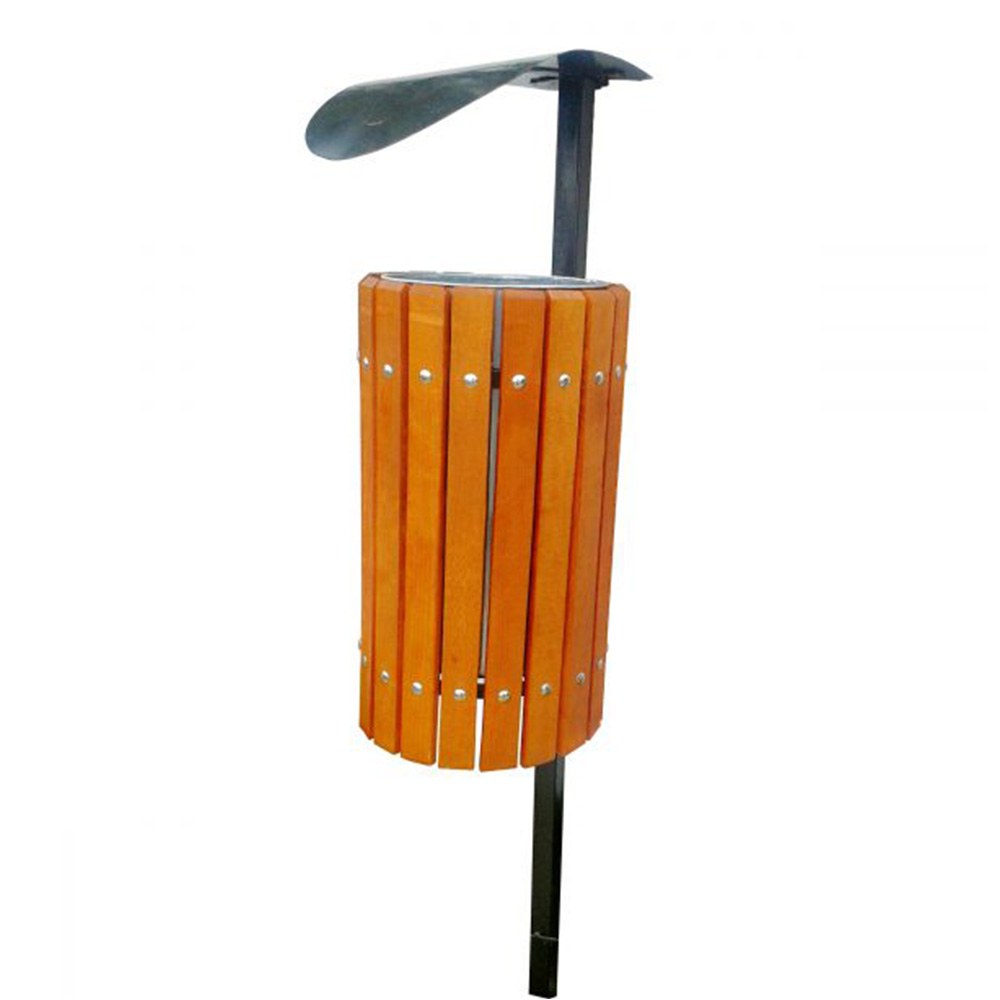 Coș de gunoi stradal, 50 L 70 x 35 cm lemn natur