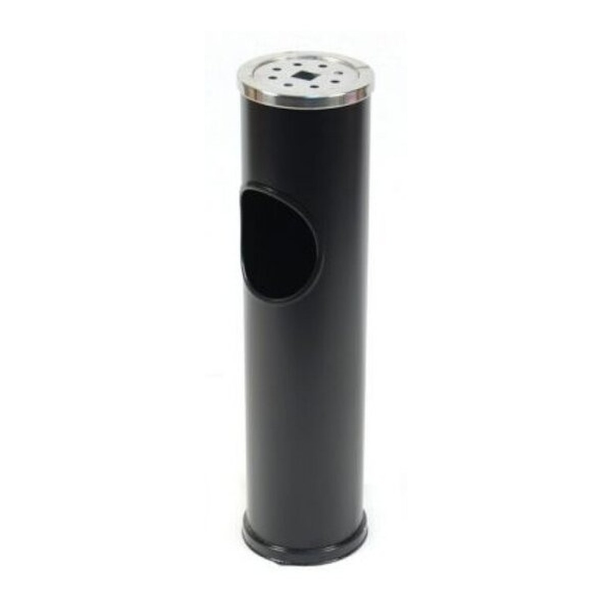 Cos gunoi negru cu scrumiera inox 11 litri