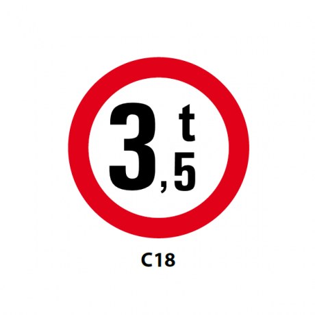 Accesul interzis vehiculelor 3,5 tone — 60cm