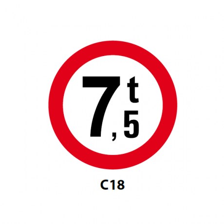 Accesul interzis vehiculelor avand masa mai mare de 7,5 tone