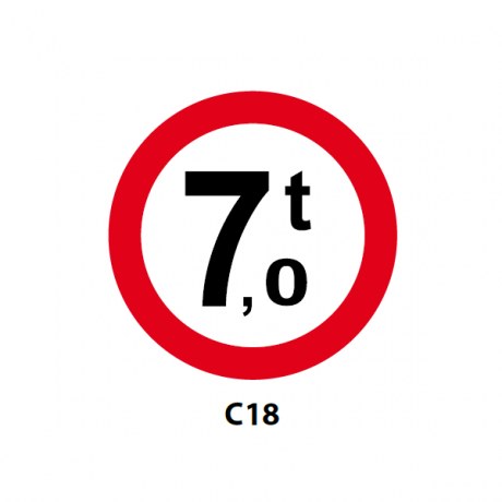 Accesul interzis vehiculelor avand masa mai mare de 7 tone