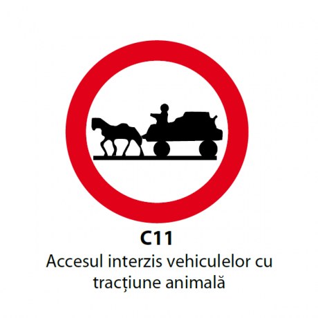 Accesul interzis vehiculelor cu tractiune animala