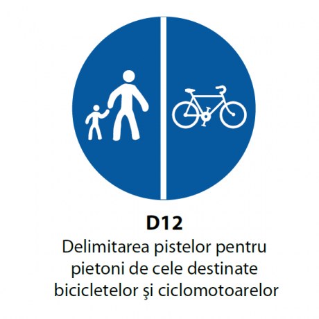 Delimitarea pistelor pentru pietoni si biciclete (D12)