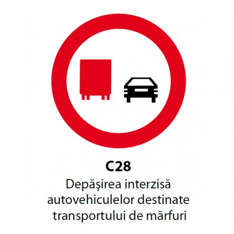 Depasirea interzisa autovehiculelor destinate transportului de marfuri