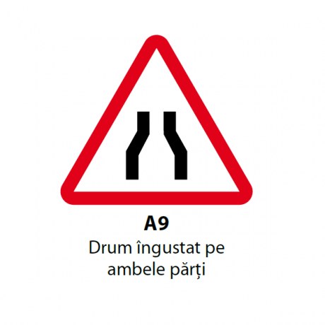 Drum ingustat pe ambele parti A9