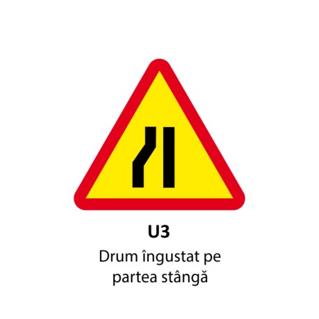 Drum ingustat pe partea stanga U3