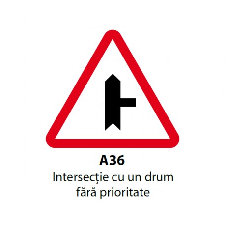 Intersectie cu un drum fara prioritate (A36)