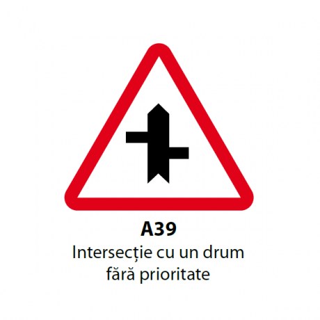 Intersectie cu un drum fara prioritate (A39)