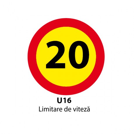 Limitare de viteza 20km, temporar