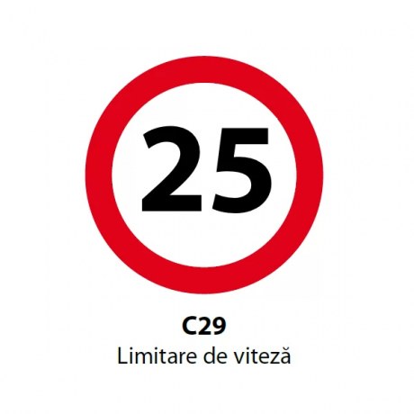 Limitare de viteza 25km