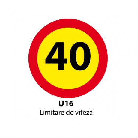 Limitare de viteza 40km, temporar