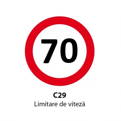 Limitare de viteza 70km