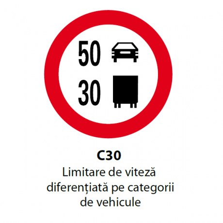 Limitare de viteza diferentiata pe categorii de vehicule