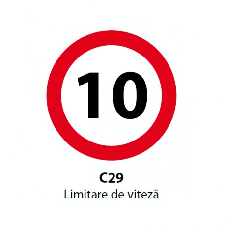 Limitare Viteză 10km (C29) — 60cm