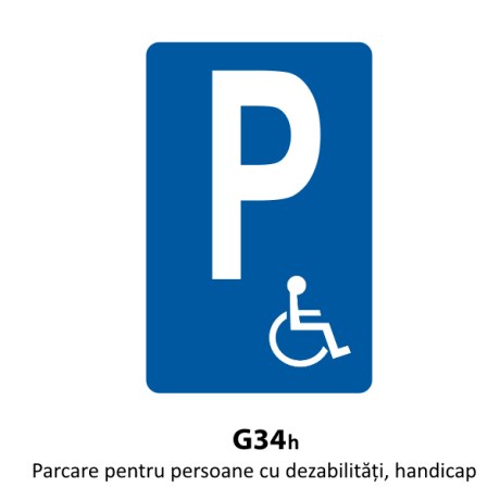 Parcare pentru persoane cu dizabilitati, handicap, G34h