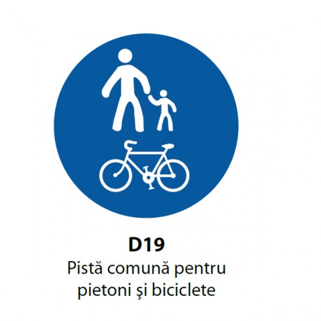 Pista comuna pentru pietoni si biciclete