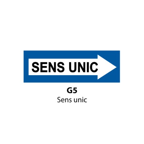 Sens unic (sageata spre dreapta) G5