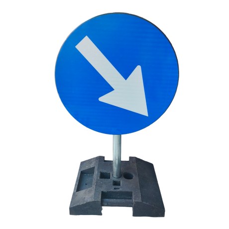 SET Indicator ocolire dreapta cu suport mobil, stalp 1m, greutate 22kg
