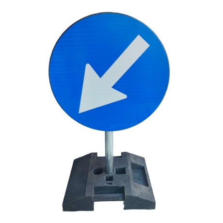 SET Indicator ocolire stanga cu suport mobil, stalp 1m, greutate 22kg