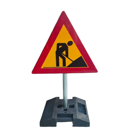 SET Indicator semnalizare lucrari cu suport mobil, stalp 1m, greutate 22kg
