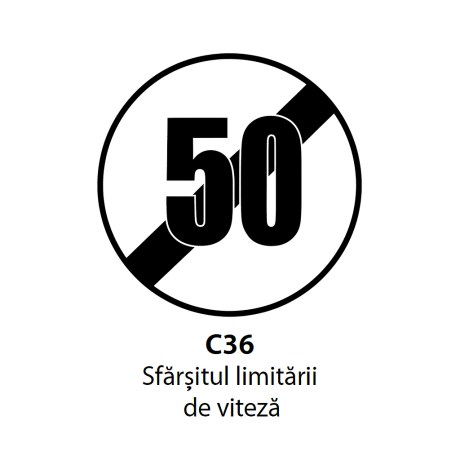 Sfarsitul limitarii de viteza, 50km