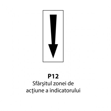 Sfarsitul zonei de actiune a indicatorului