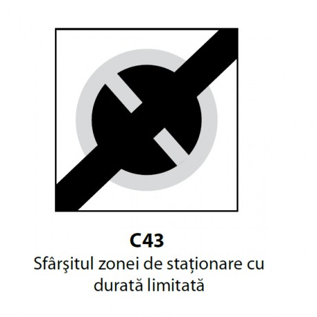 Sfarsitul zonei de stationare cu durata limitata
