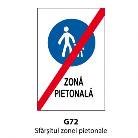 Sfarsitul zonei pietonale
