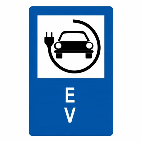 Stație Încărcare Electrică - Indicator rutier - Semn de Circulație Metalic 65x50cm