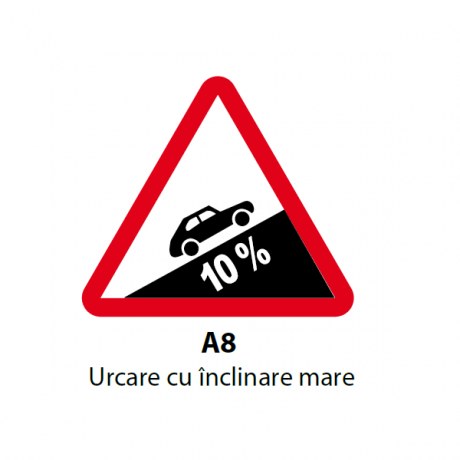 Urcare cu inclinare mare, unghi de 10%
