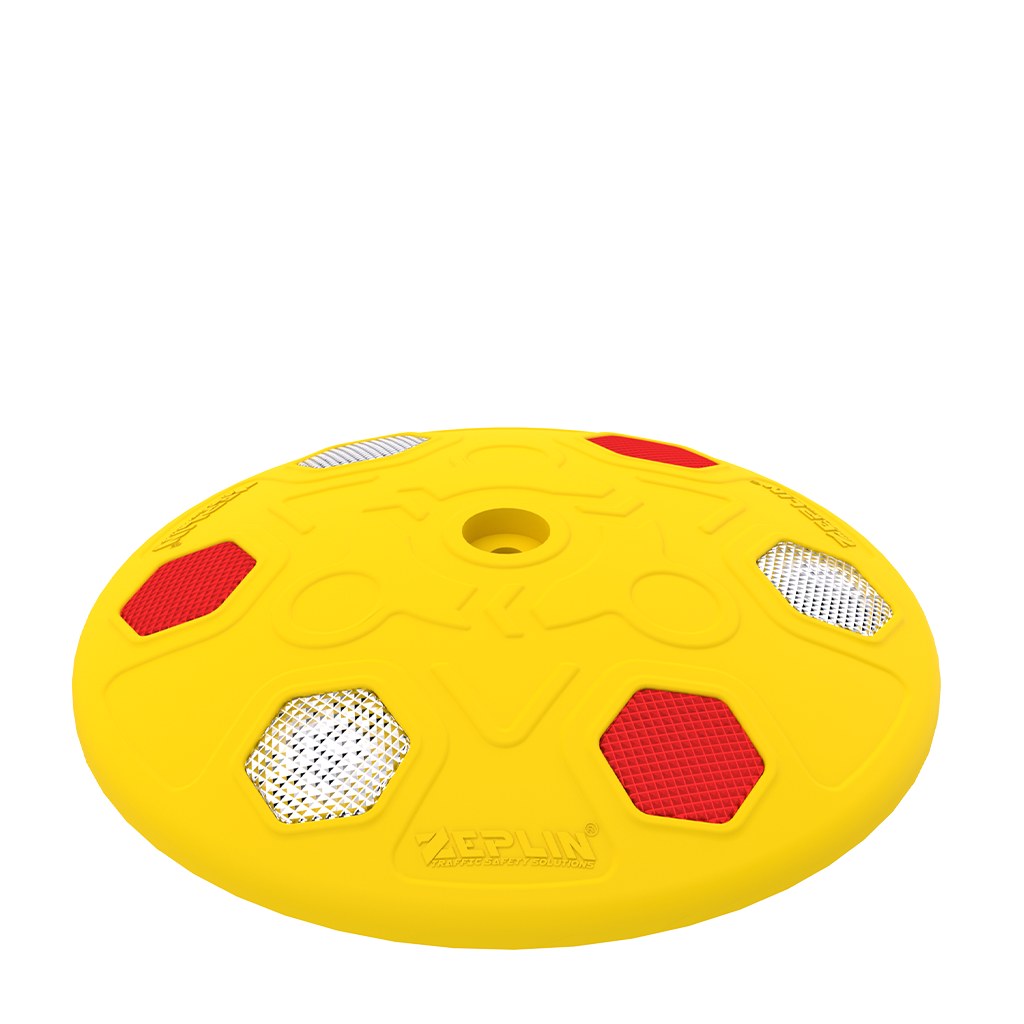 Butoni Reflectorizanți, Cerc, 6 ochi de pisică, Ø14×2.5 cm