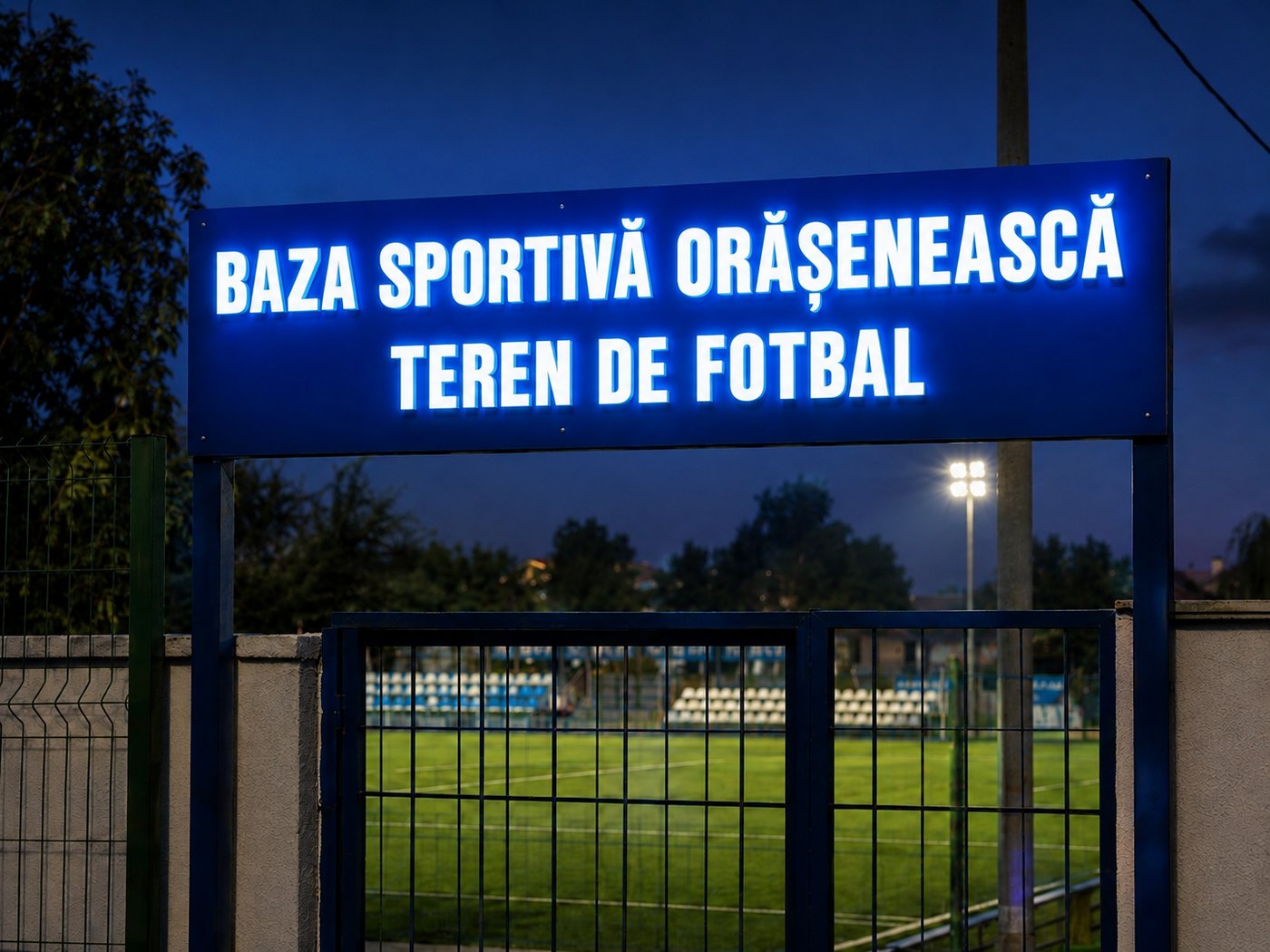 Bază sportivă — LED noaptea